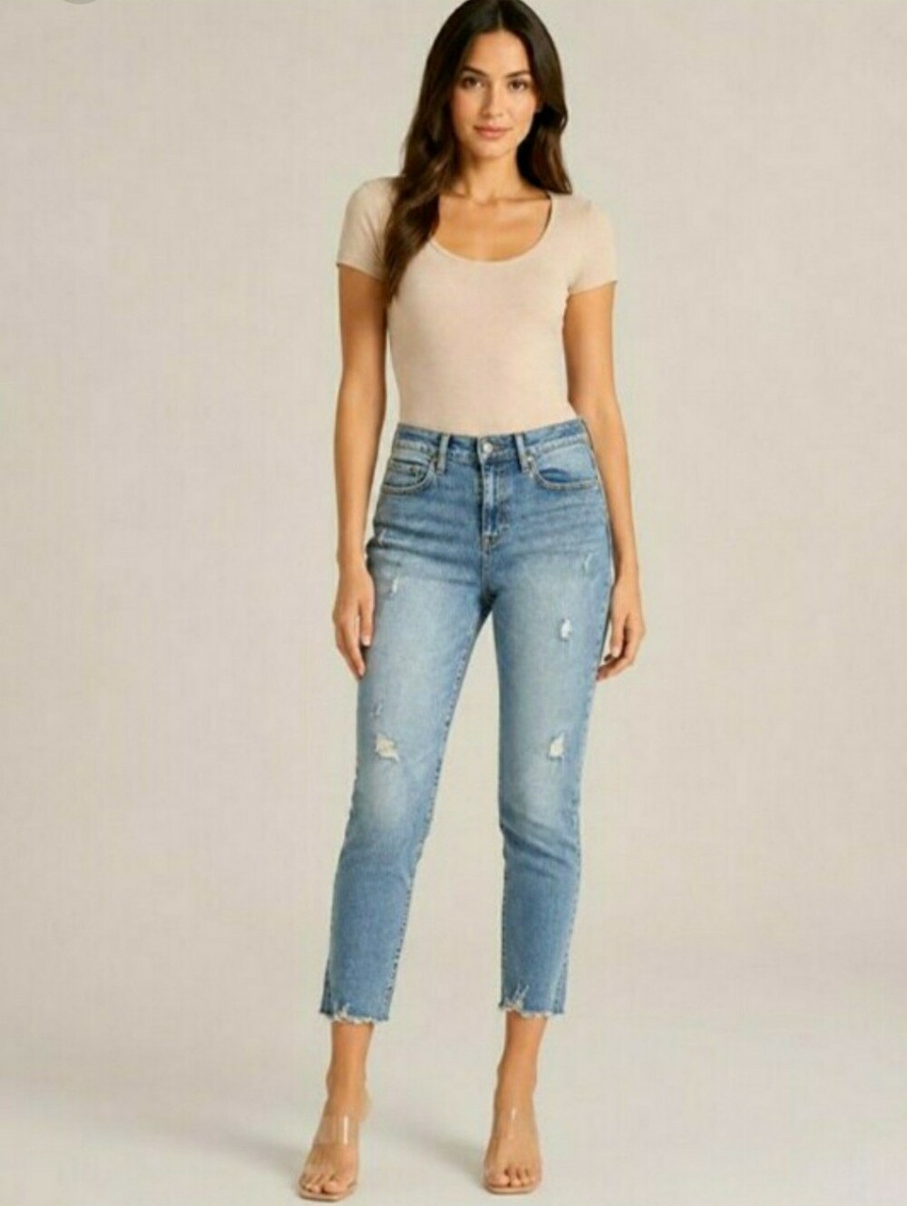 Nicole Miller Women's 10 Blue Jean Soho Ankle High Rise Slim